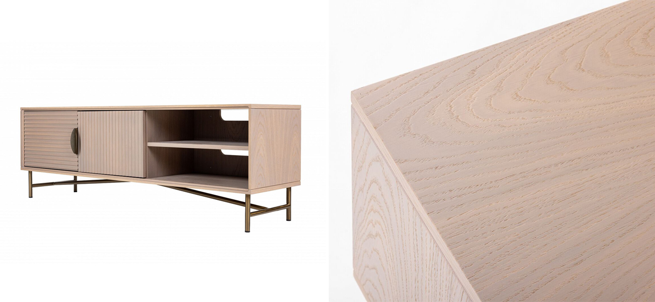 ТВ-тумба Antique Order Бежевый Шпон Дуба  - фото