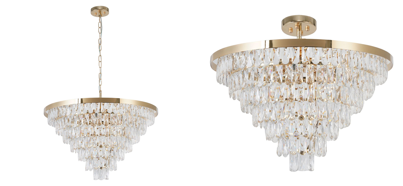 Люстра с хрустальным декором LUNET 75 см - фото