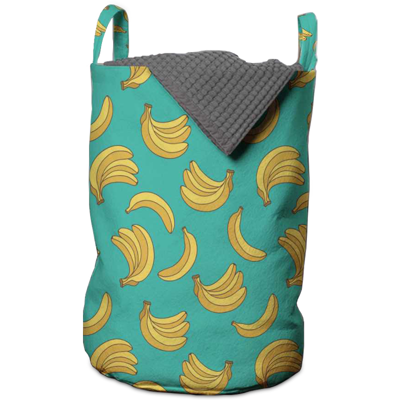 Корзина Bananas Pattern Basket Бирюзовый Желтый Корзина Bananas Pattern Basket Бирюзовый Желтый в Красноярске | Loft Concept