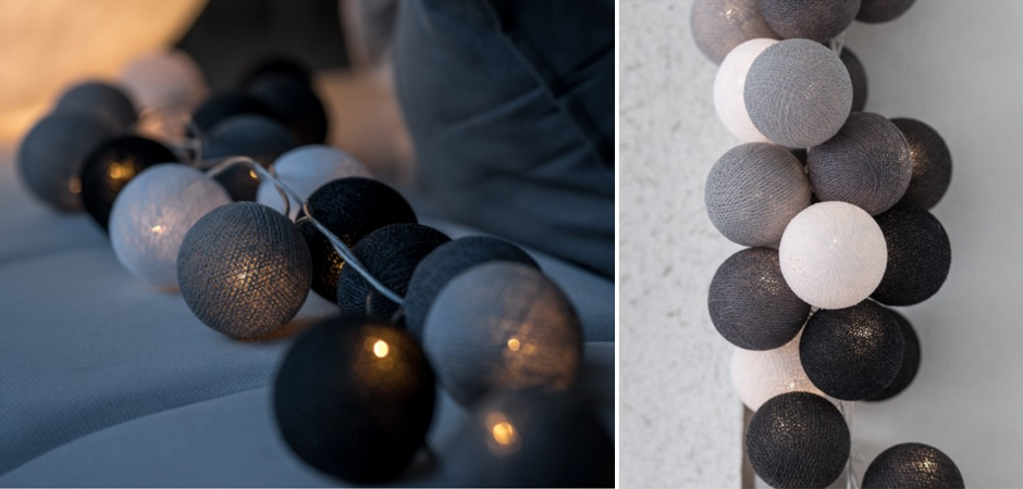 Гирлянда хлопковые фонарики Сotton Ball Antra - Loft-Concept в Красноярске