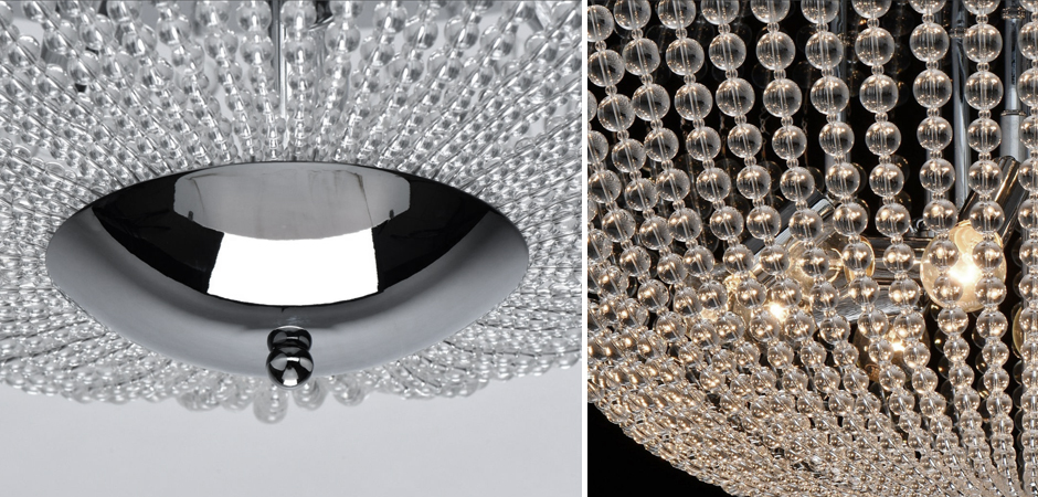 Потолочный светильник Virginia Clear Beads ceiling Chrome S Потолочный светильник Virginia Clear Beads ceiling Chrome S - Loft-Concept в Красноярске