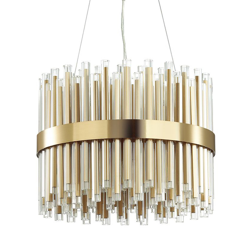 Люстра Gladwin Round Glass Tubes Chandelier Золотой Прозрачный Люстра Gladwin Round Glass Tubes Chandelier Золотой Прозрачный в Красноярске | Loft Concept