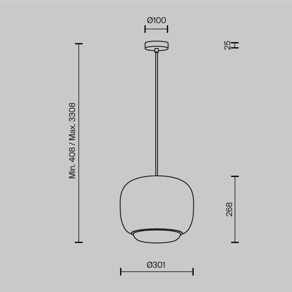 Подвесной светильник Brio Белый 3000К 20Вт в Красноярске