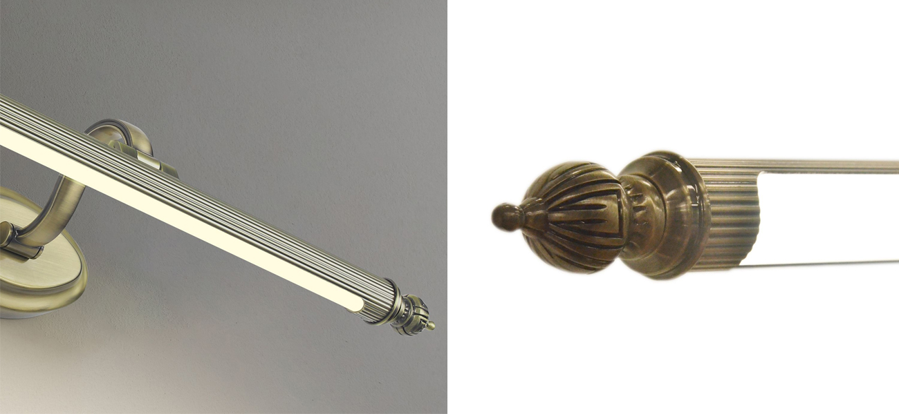 Настенная подсветка в бронзовом цвете  Cornice 57 см - фото