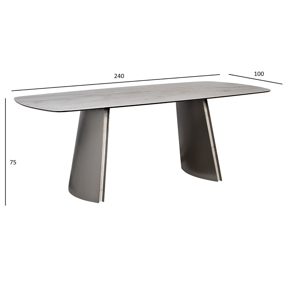 Стол обеденный прямоугольный керамический Ceramic Dining Table в Красноярске