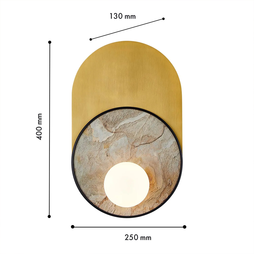 Бра с каменным диском в металлической раме Sandstone Painting в Красноярске