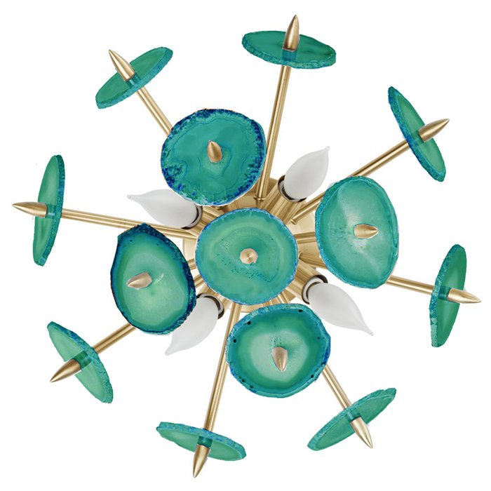 Бра Emporium Green Agate Burst Sconce Brass Латунь Бирюзовый Бра Emporium Green Agate Burst Sconce Brass Латунь Бирюзовый в Красноярске | Loft Concept