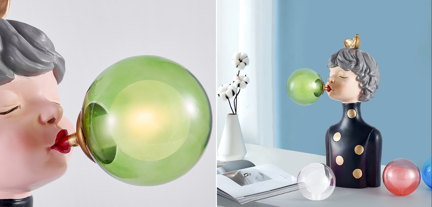 Настольная лампа Bubble Gum Table Lamp green - фото