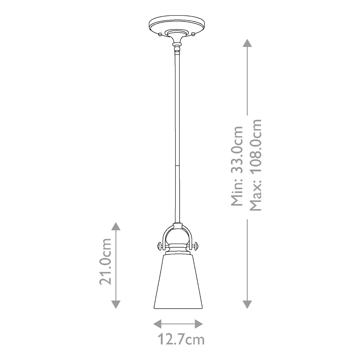 Подвесной светильник бронзового цвета с матовым стеклянным плафоном в форме конуса Hinkley в Красноярске