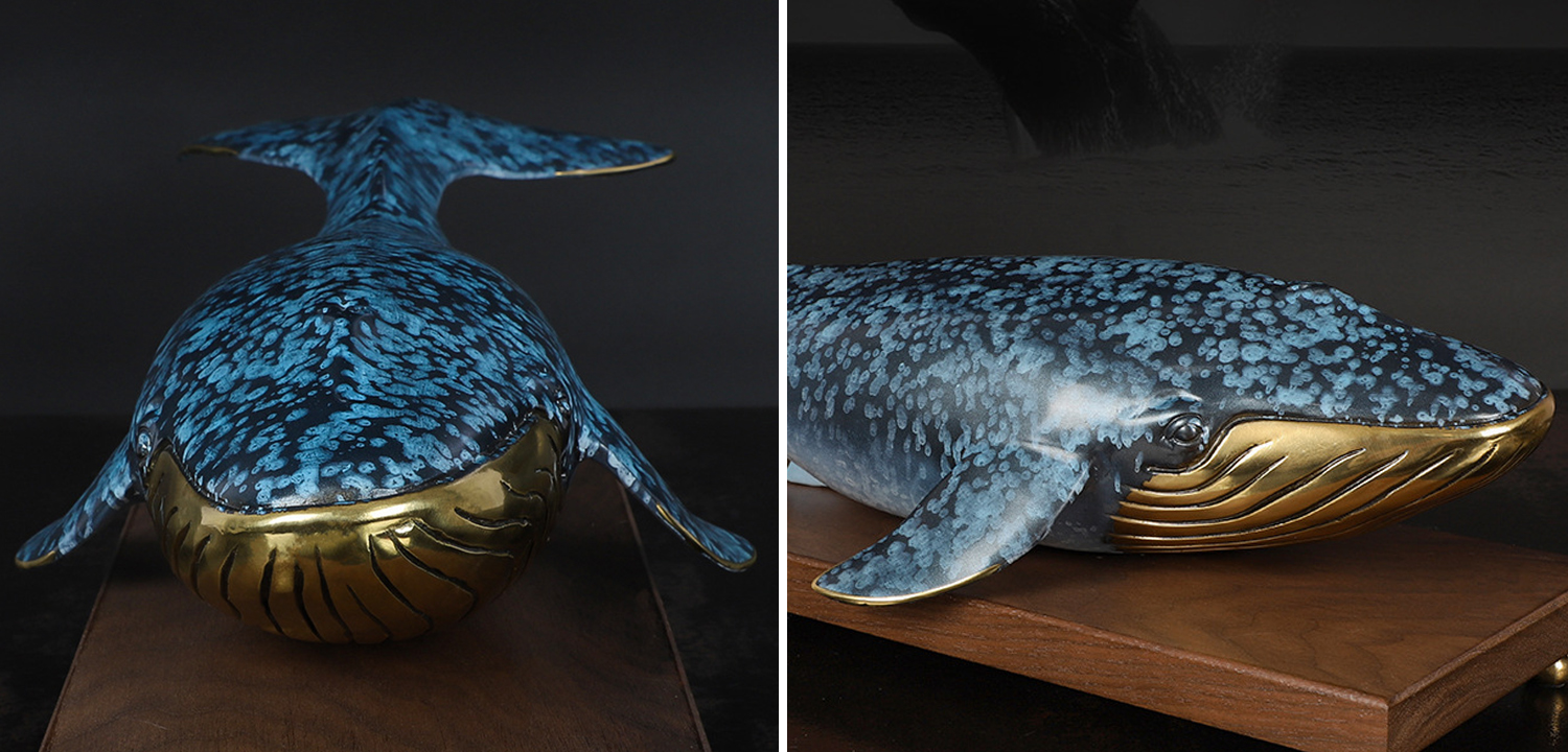 Аксессуар для интерьера Большой Кашалот из Бронзы - фото