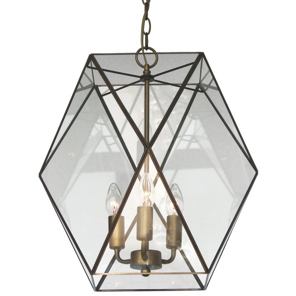 Подвесной светильник Rombius Pendant large III clear glass Латунь Античная полированная Подвесной светильник Rombius Pendant large III clear glass Латунь Античная полированная в Красноярске | Loft Concept