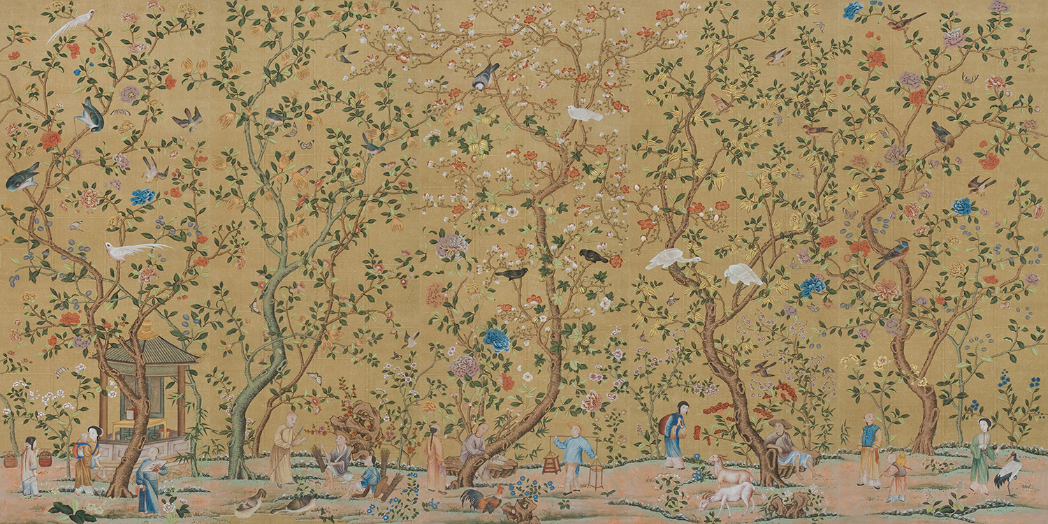 Обои ручная роспись Abbotsford Stone Ochre - фото