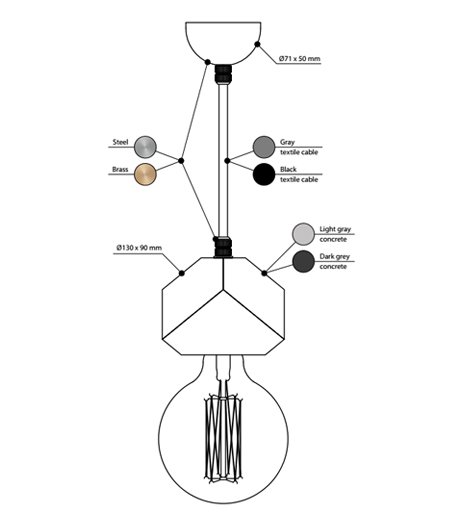 Подвесной светильник BETON MAKT в Красноярске