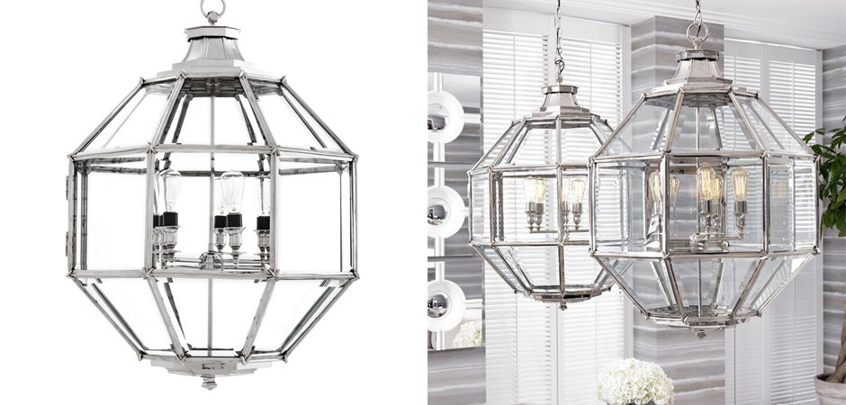 Люстра Lantern Owen Nickel L - Loft-Concept в Красноярске