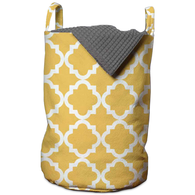 Корзина Yellow Ornament Basket Горчичный Корзина Yellow Ornament Basket Горчичный в Красноярске | Loft Concept