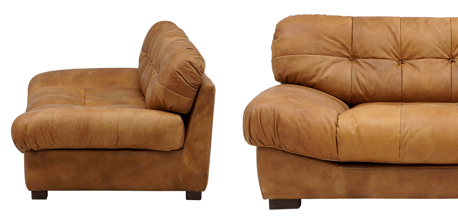 Диван кожаный Harlan Leather Sofa - фото