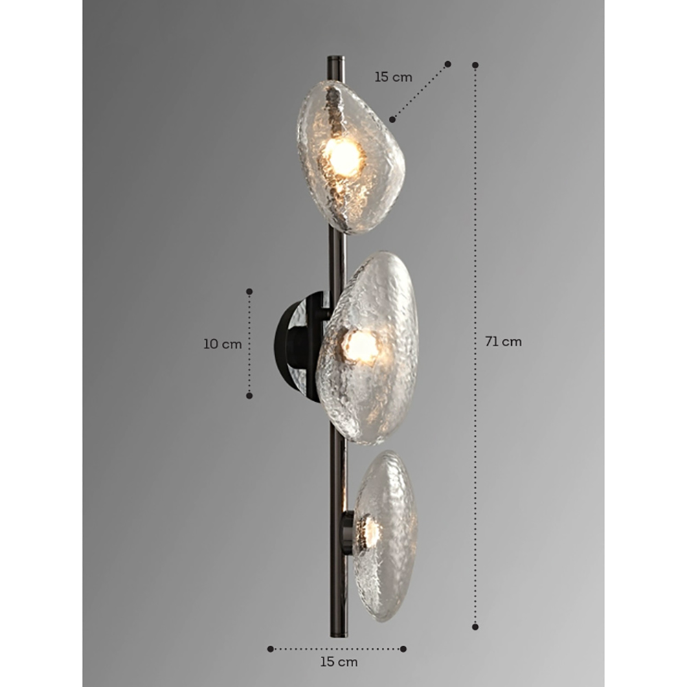 Бра LINDIS FROST LONG WALL 3 лампы Прозрачное стекло в Красноярске