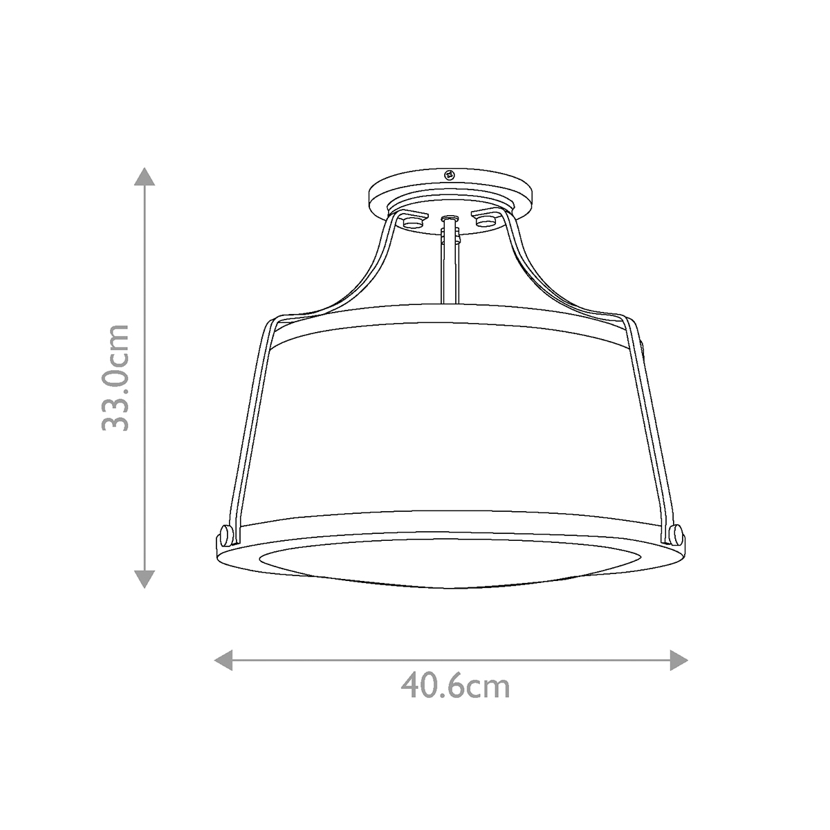 Потолочный светильник со светлым текстильным абажуром Hinkley в Красноярске