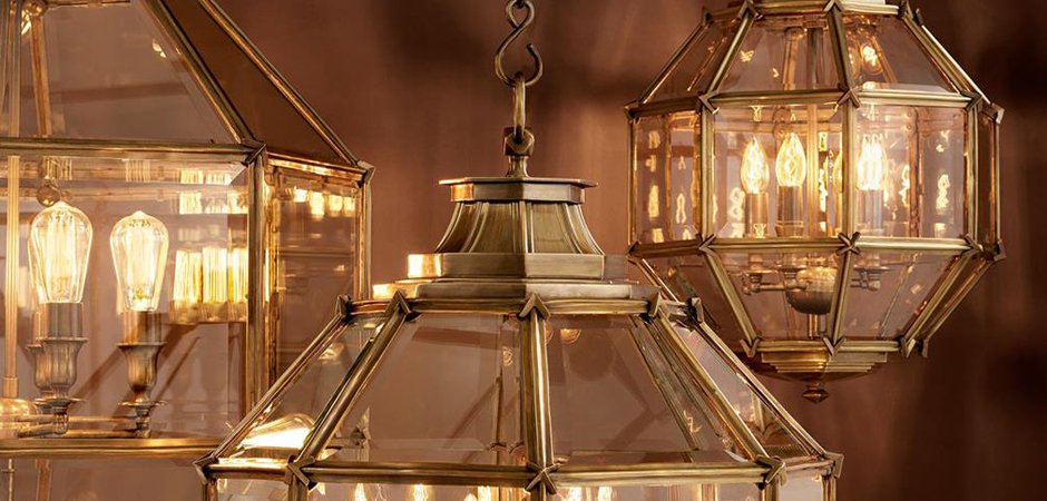 Люстра Lantern Owen Brass M - Loft-Concept в Красноярске