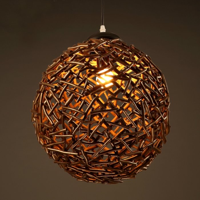 Подвесной светильник Old Wicker Pendant Sphere Подвесной светильник Old Wicker Pendant Sphere в Красноярске | Loft Concept