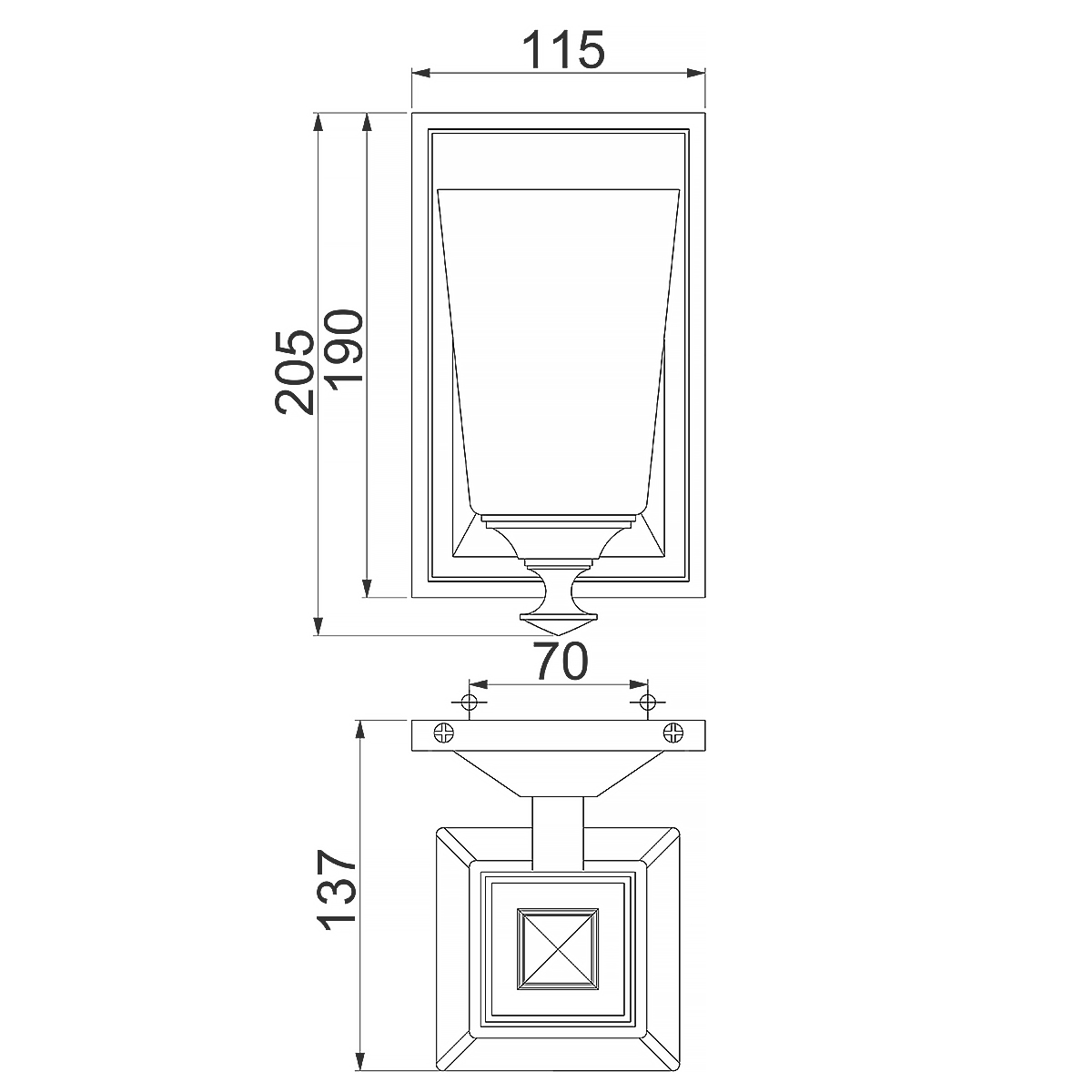 Бра с белым матовым плафоном на прямоугольном основании цвета хром Hinkley в Красноярске