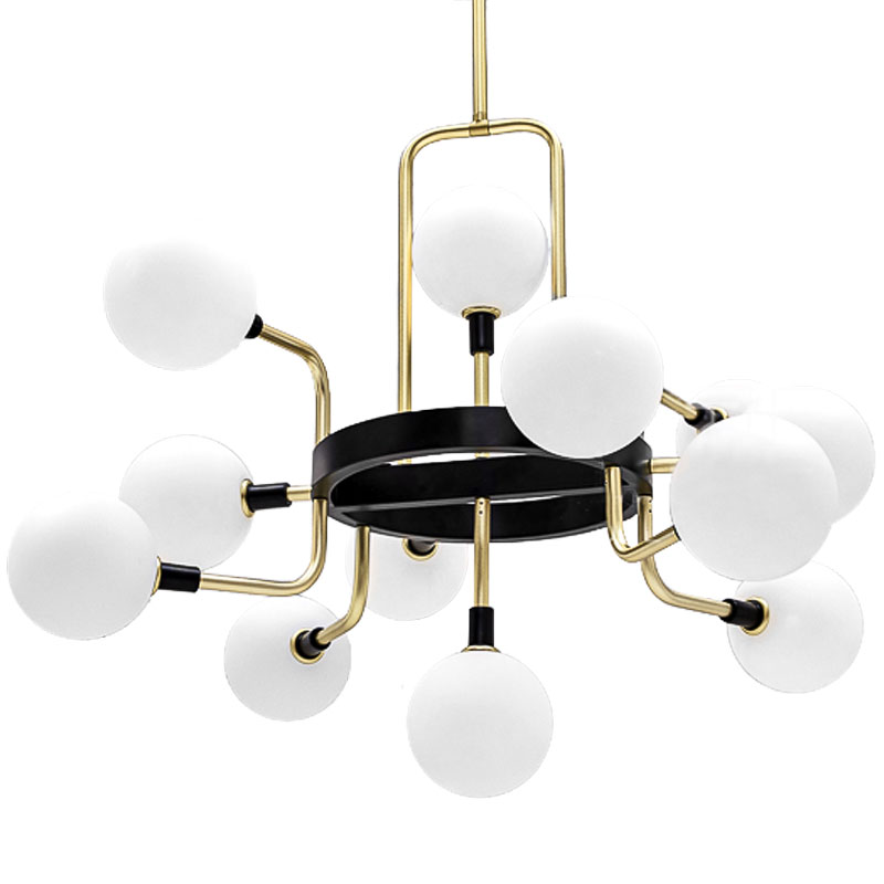 Люстра TECH Lighting Viaggio Chandelier 12 Черный Белый Глянцевое золото Люстра TECH Lighting Viaggio Chandelier 12 Черный Белый Глянцевое золото в Красноярске | Loft Concept