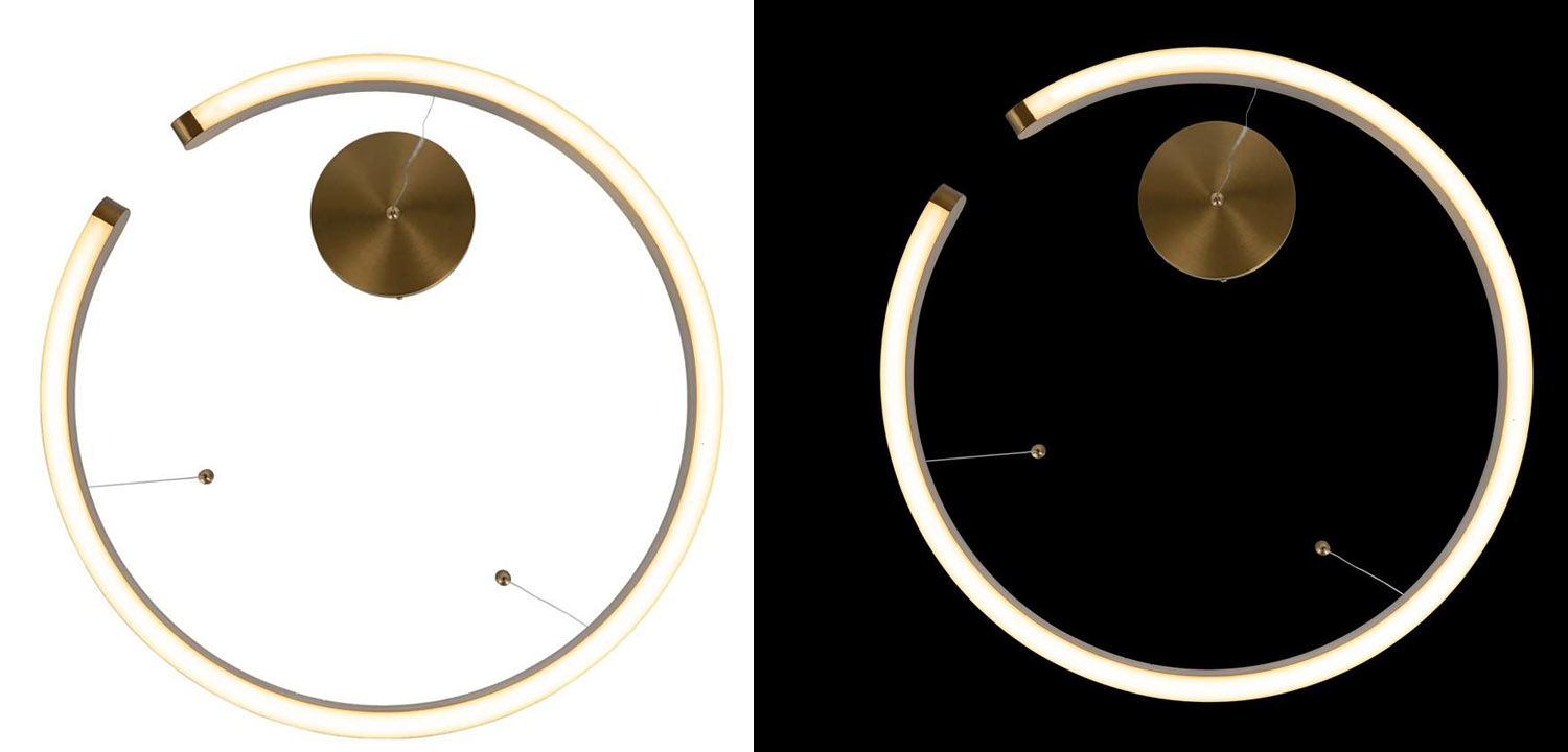 Подвесной светильник Half Ring brass 80 - фото №1