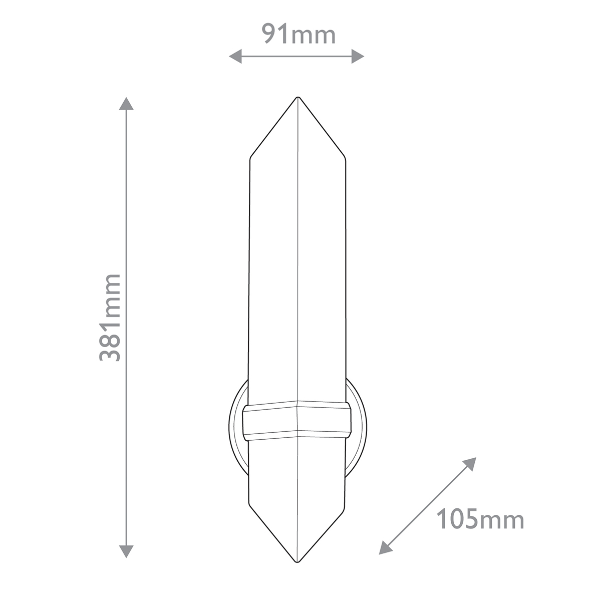 Бра черного цвета металлическое с вертикальным плафоном из алебстра Alora в Красноярске