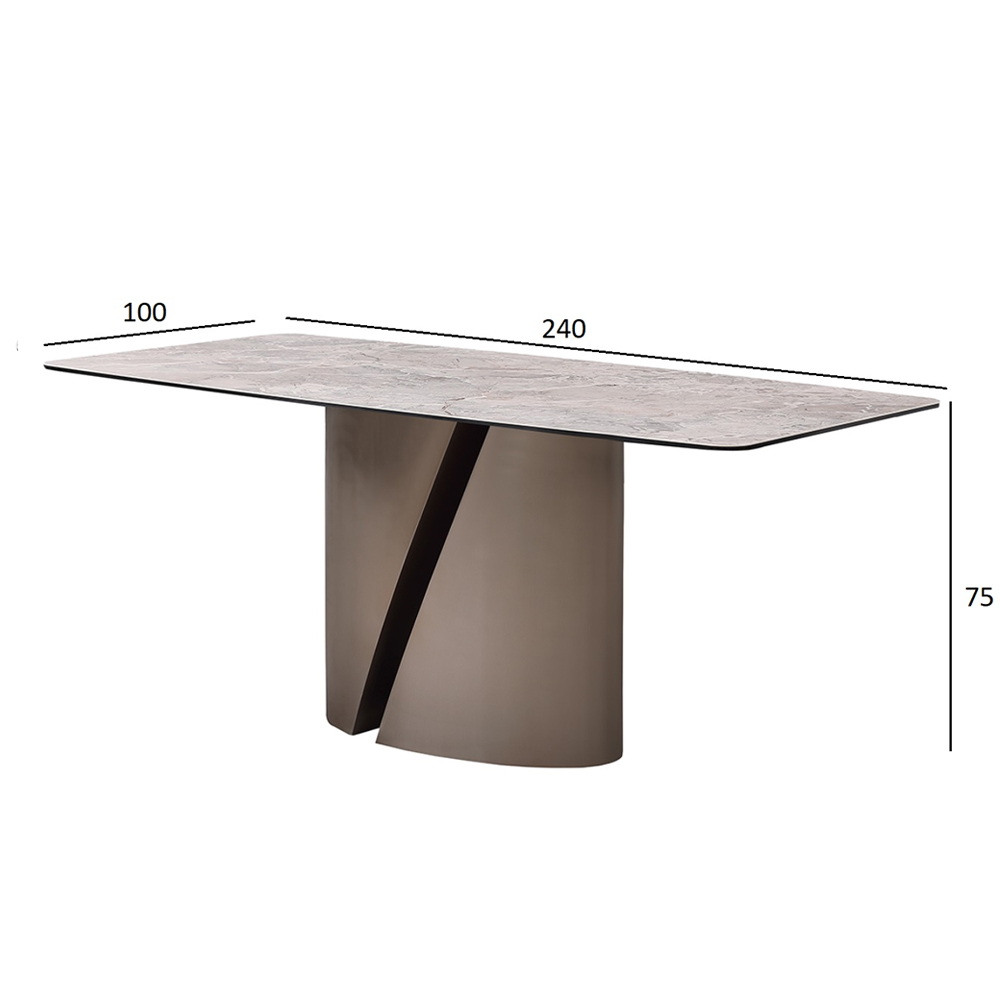 Стол обеденный керамический серый Servorios в Красноярске