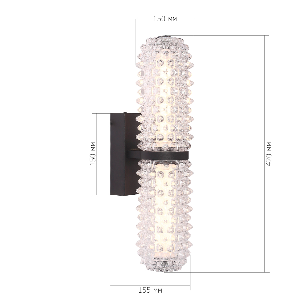 Бра с факутрным стеклянным плафоном Sonora в Красноярске