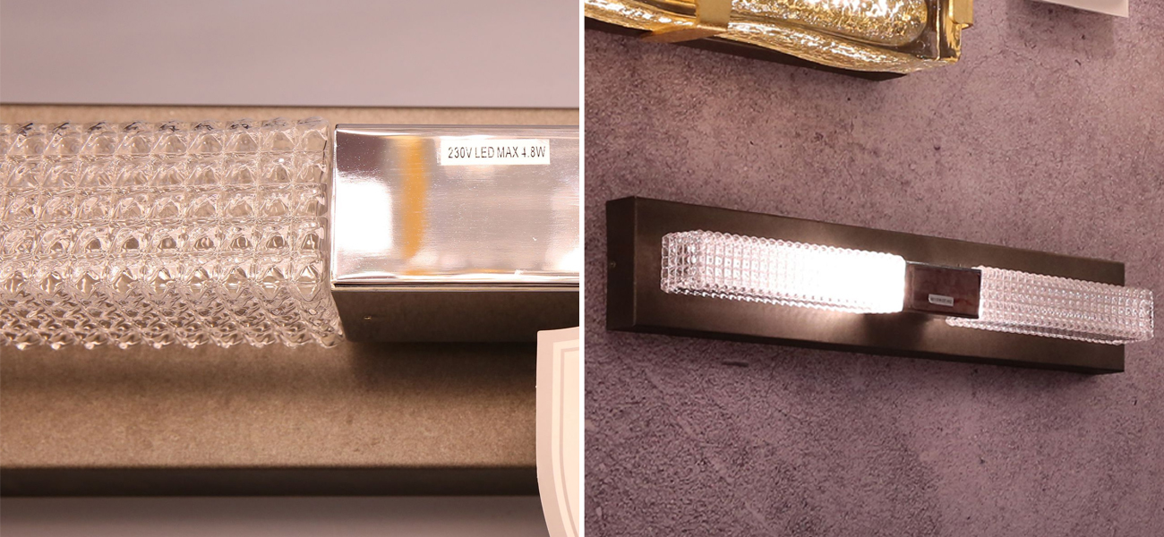 Бра серебряного цвет с черной патиной Titanium Double - фото