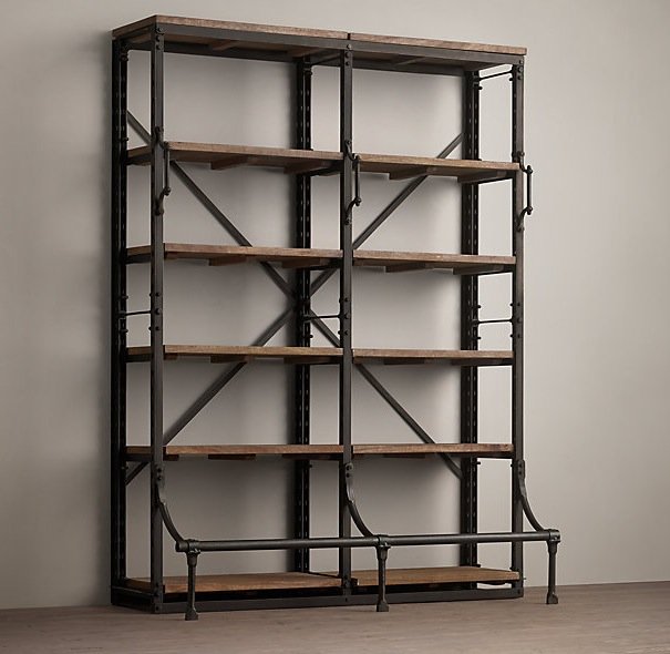 Стеллаж Vintage Iron Stella Double Стеллаж Vintage Iron Stella Double в Красноярске | Loft Concept