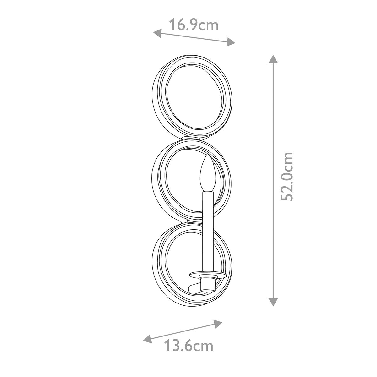 Бра в виде трех круглых зеркал Kichler в Красноярске
