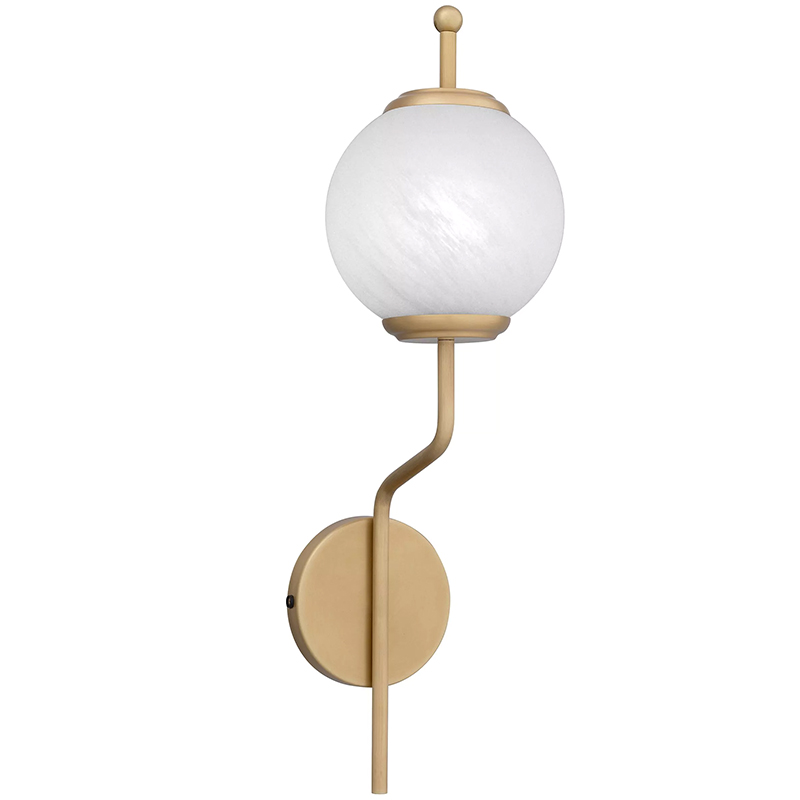 Бра Eichholtz Wall Lamp Deangelo Белый Латунь Бра Eichholtz Wall Lamp Deangelo Белый Латунь в Красноярске | Loft Concept