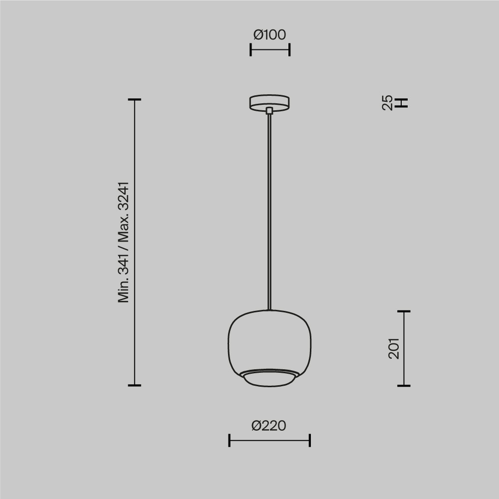Подвесной светильник Brio Черный 3000К 12Вт в Красноярске