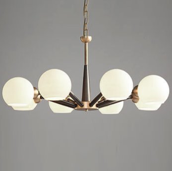 Люстра Thalia chandelier White glass Золотой Белый Черный Люстра Thalia chandelier White glass Золотой Белый Черный в Красноярске | Loft Concept