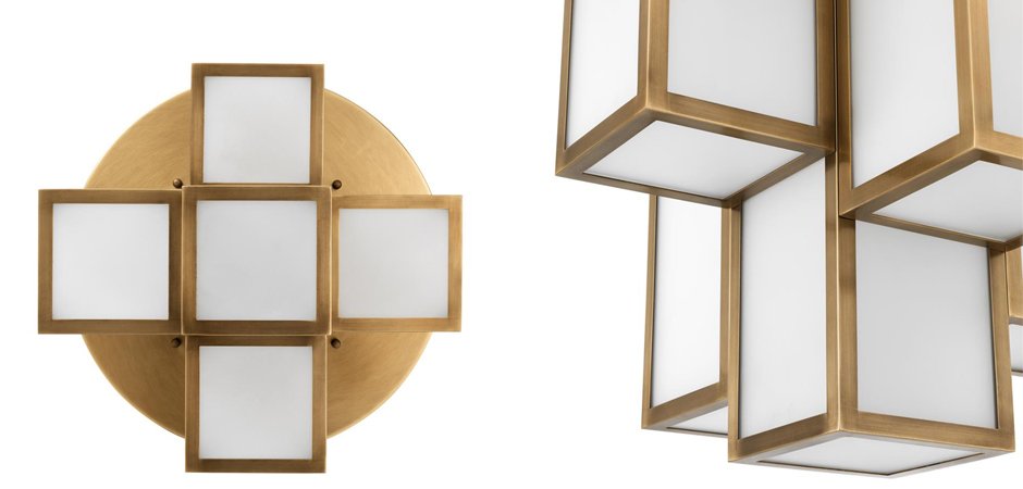Потолочный светильник Eichholtz Ceiling Lamp Axel Antique brass Потолочный светильник Eichholtz Ceiling Lamp Axel Antique brass - Loft-Concept в Красноярске