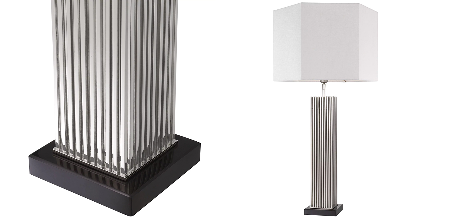 Настольная лампа Eichholtz Table Lamp Viggo Nickel - фото