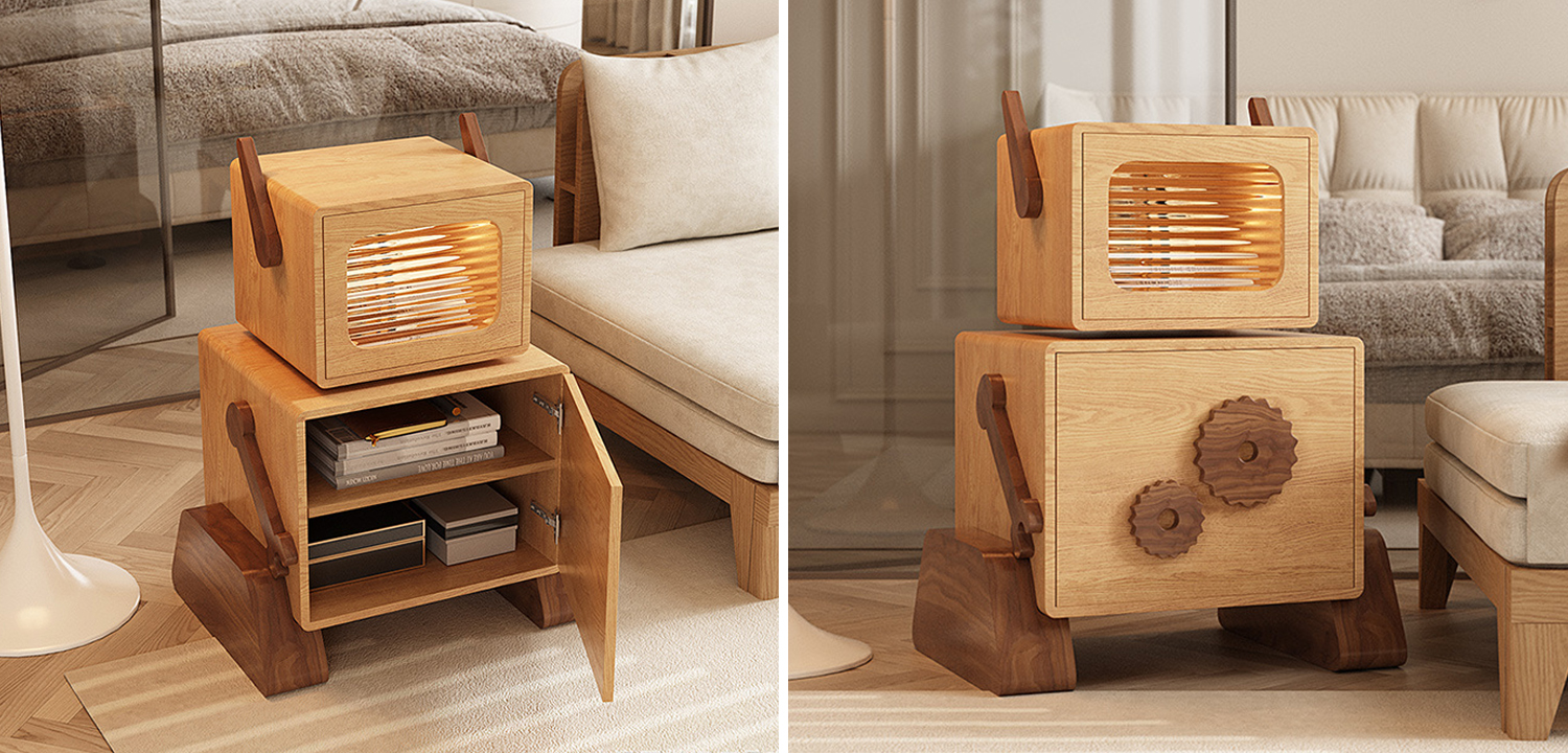 Тумба Wood Robot Nightstand - фото