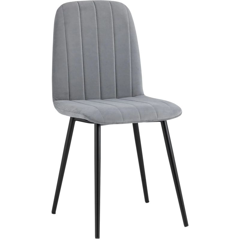 Стул Easy Chair Велюр Серый цвет Серый Черный Стул Easy Chair Велюр Серый цвет Серый Черный в Красноярске | Loft Concept