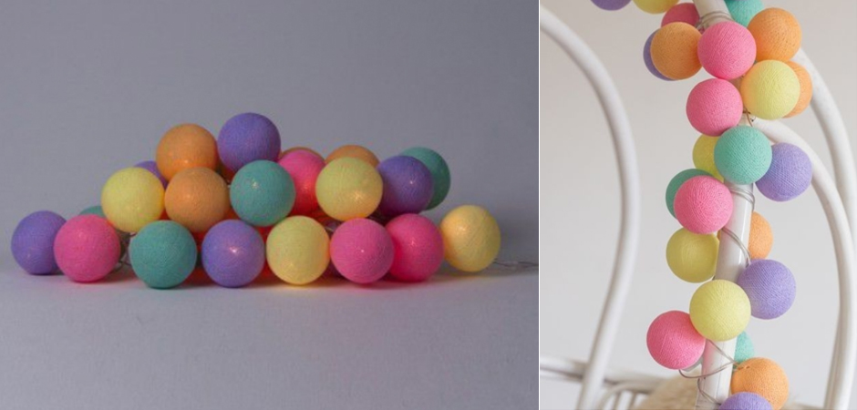 Гирлянда хлопковые фонарики Сotton Ball Ice Cream - Loft-Concept в Красноярске
