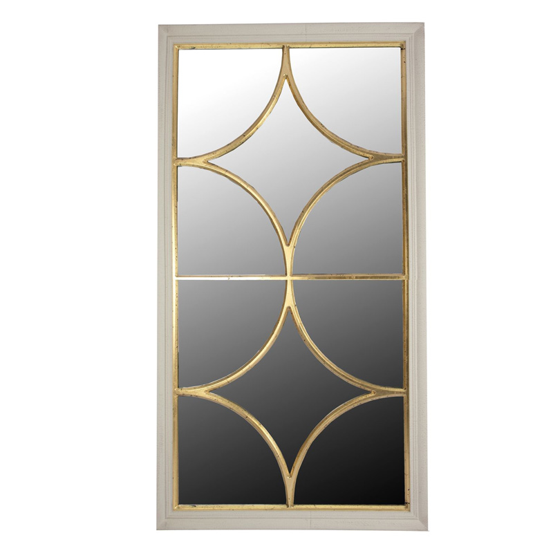 Зеркало Ferrand Mirror Window Белый Золотой Зеркало Ferrand Mirror Window Белый Золотой в Красноярске | Loft Concept