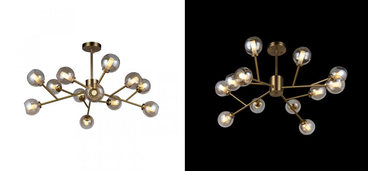 Люстра Boule De Cristal amber 12 - фото