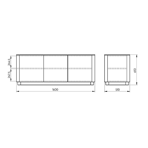 Тумба серо-бежевая с 3-мя дверцами Tammi  в Красноярске