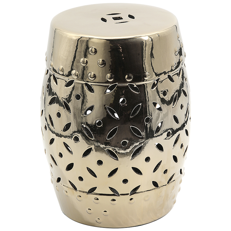 Керамический табурет Coin Lattice Garden Stool - Gold Глянцевое золото Керамический табурет Coin Lattice Garden Stool - Gold Глянцевое золото в Красноярске | Loft Concept