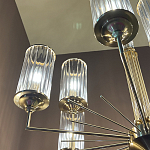 Люстра с 9-ю цилиндрическими стеклянными плафонами Jeanette варинант исполнения - 5 | Loft Concept в Красноярске