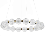 Светодиодная кольцевая люстра с круглыми плафонами Crystal Globule Chandelier варинант исполнения - 1 | Loft Concept в Красноярске