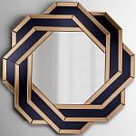 Зеркало восьмиугольное в черно-золотистой раме Pairing варинант исполнения - 1 | Loft Concept в Красноярске