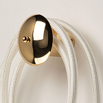 Бра с круглым золотистым основанием и белыми изогнутыми световыми линиями Luke Lampco Tracer Lamp варинант исполнения - 3 | Loft Concept в Красноярске