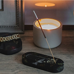 Подставка под благовония из эпоксидной смолы шампань Epoxy Resin Flowers Incense Oval Stand Champagne варинант исполнения - 3 | Loft Concept в Красноярске